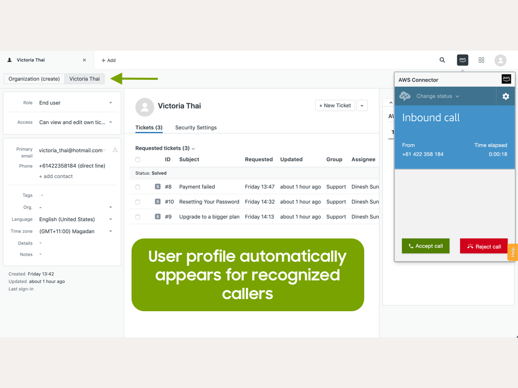 Amazon Connect App Integration with Zendesk Support